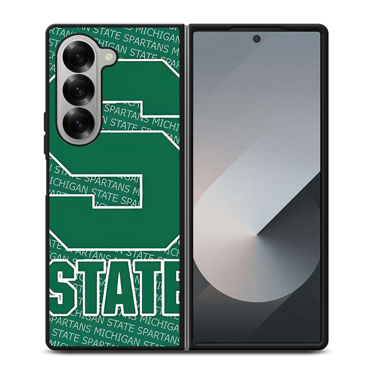 MICHIGAN STATE SPARTANS LOGO FOOTBALL EMBLEM Samsung Galaxy Z Fold 6 Case Cover
