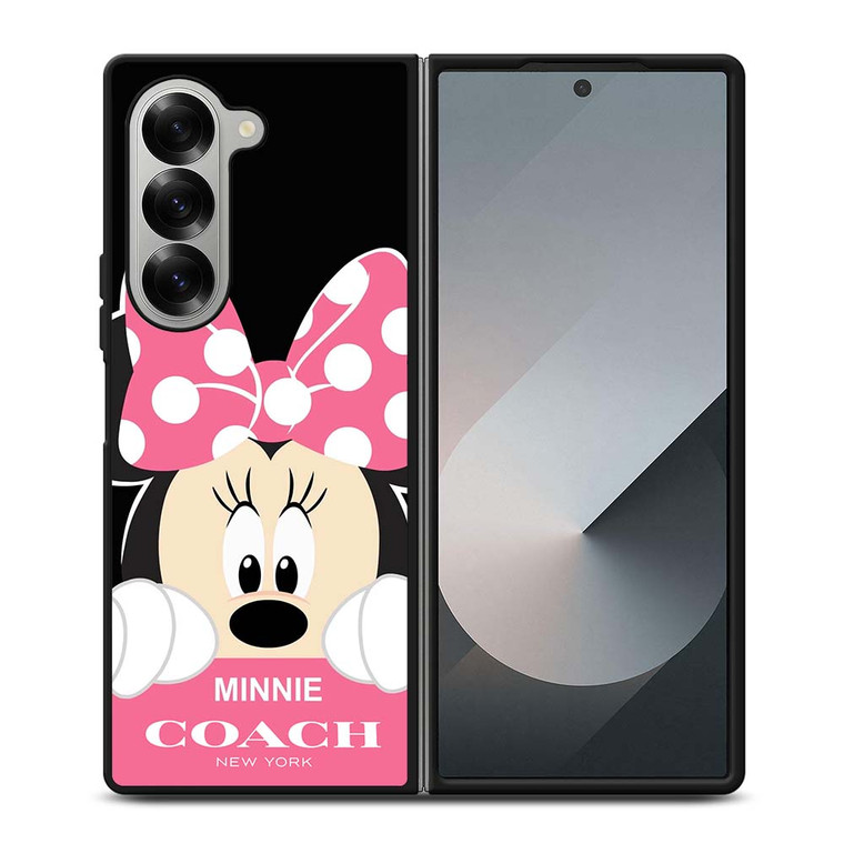 MINNIE MOUSE PINK COACH NEW YORK Samsung Galaxy Z Fold 6 Case Cover