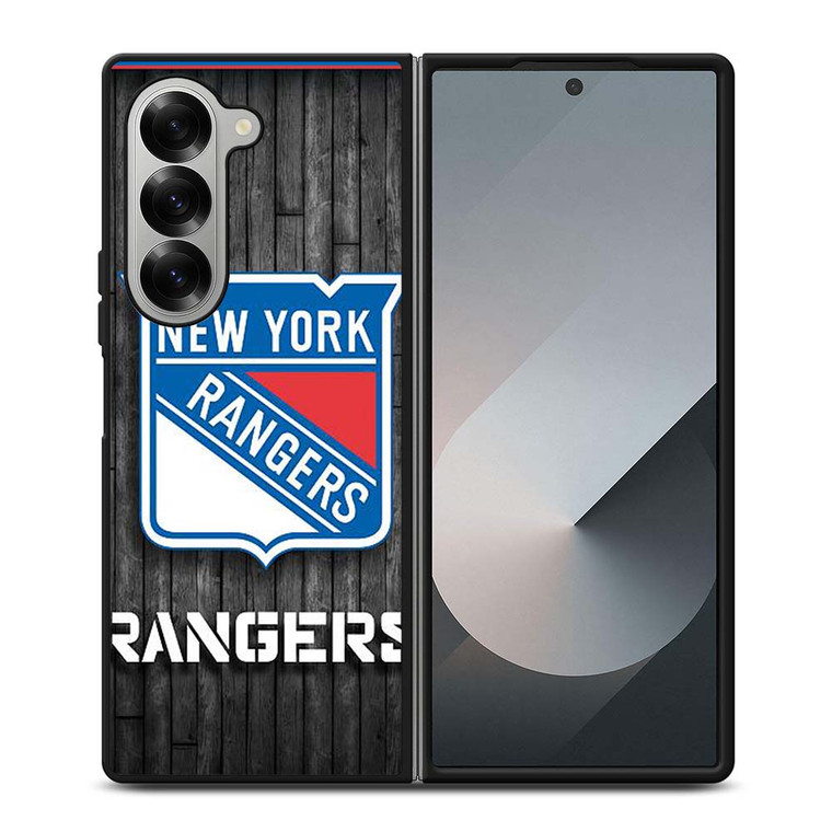 NEW YORK RANGERS WOODEN LOGO Samsung Galaxy Z Fold 6 Case Cover
