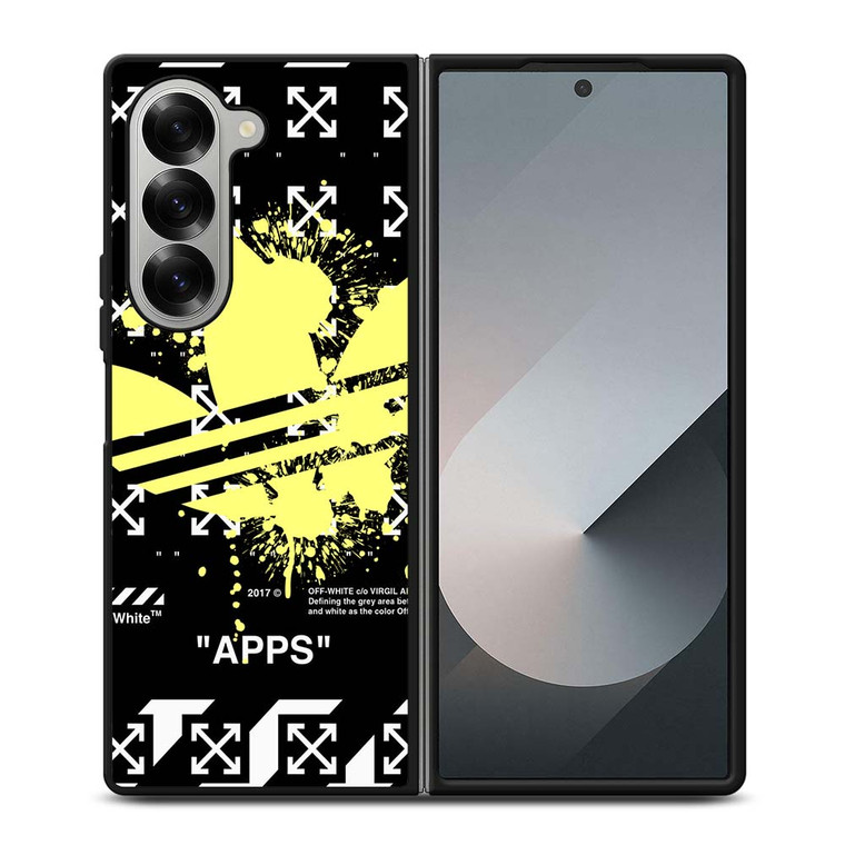 OFF WHITE X ADIDAS YELLOW Samsung Galaxy Z Fold 6 Case Cover