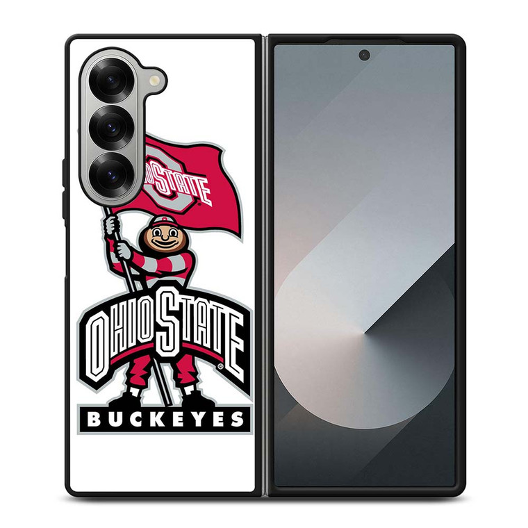 OHIO STATE BUCKEYES LOGO FOOTBALL MASKOT Samsung Galaxy Z Fold 6 Case Cover OHIO STATE BUCKEYES LOGO FOOTBALL MASKOT Samsung Galaxy Z Fold 6 Case Cover