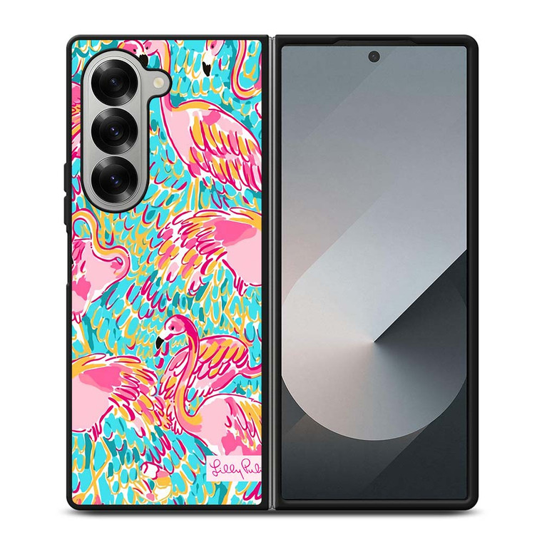 PATTERN LILLY PULITZER FLAMINGO Samsung Galaxy Z Fold 6 Case Cover