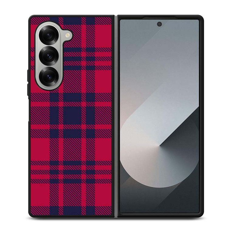 RED BLUE TARTAN PLAID PATTERN Samsung Galaxy Z Fold 6 Case Cover RED BLUE TARTAN PLAID PATTERN Samsung Galaxy Z Fold 6 Case Cover