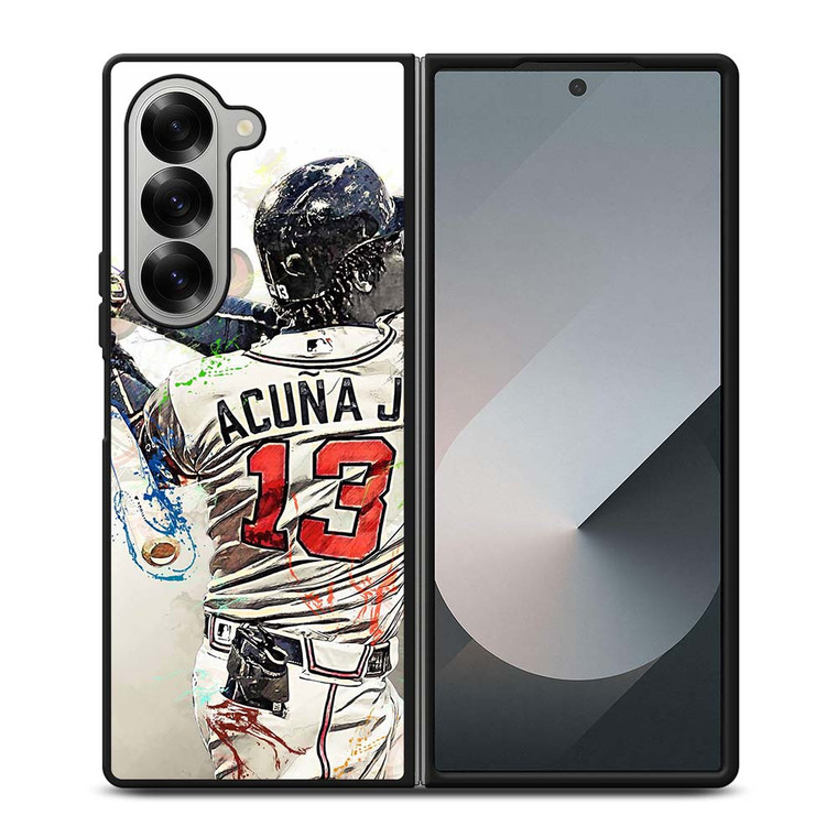 RONALD ACUNA JR 13 ATLANTA BRAVES Samsung Galaxy Z Fold 6 Case Cover