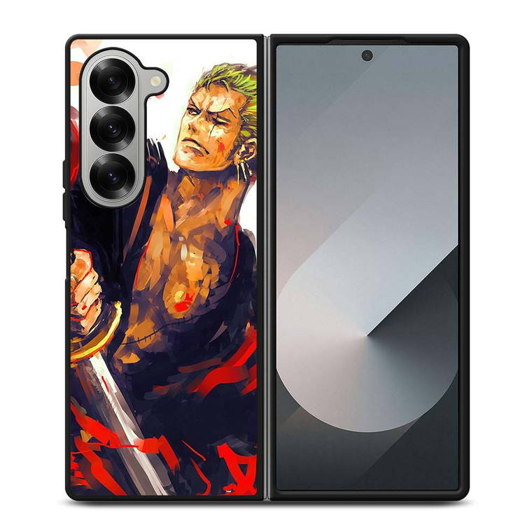 RORONOA ZORO ONE PIECE ART Samsung Galaxy Z Fold 6 Case Cover