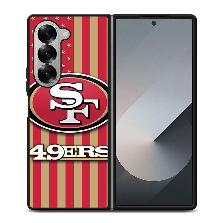 SAN FRANCISCO 49ERS AMERICAN FLAG Samsung Galaxy Z Fold 6 Case Cover