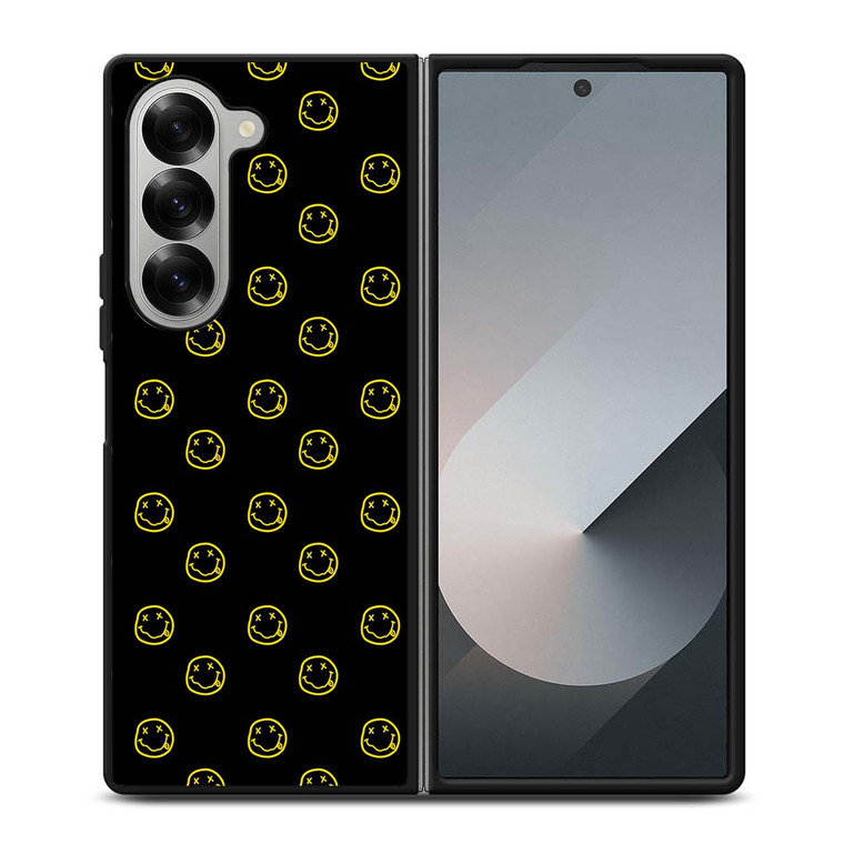 SMILEY FACE NIRVANA PATTERN Samsung Galaxy Z Fold 6 Case Cover