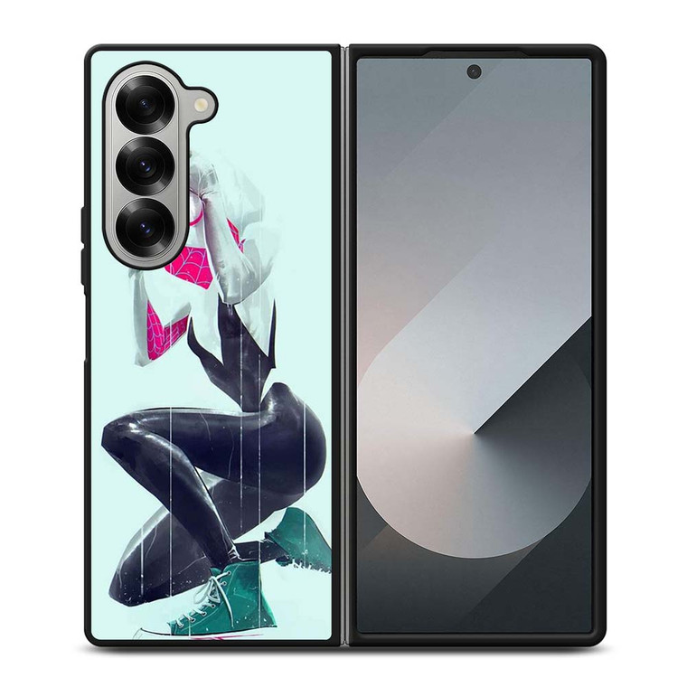 SPIDER VERSE SPIDER GWEN SPIDER WOMAN Samsung Galaxy Z Fold 6 Case Cover