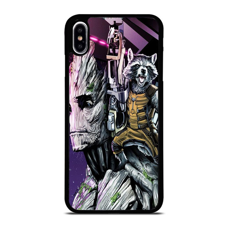 ROCKET RACCOON AND GROOT MARVEL iPhone XS Max Case Cover
