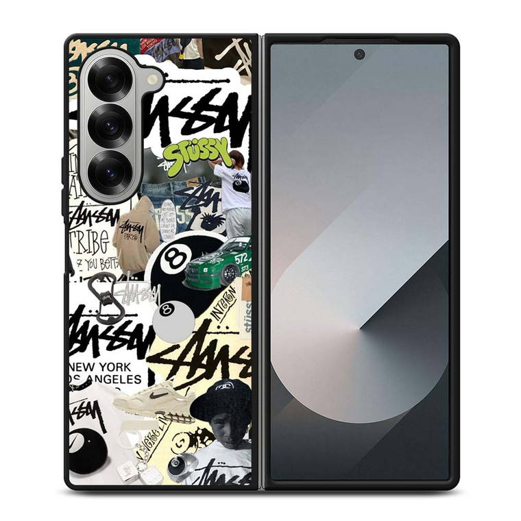 STUSSY COLLAGE Samsung Galaxy Z Fold 6 Case Cover
