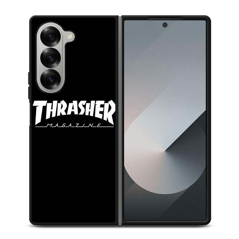 THRASHER SKATEBOARD MAGAZINE BLACK Samsung Galaxy Z Fold 6 Case Cover