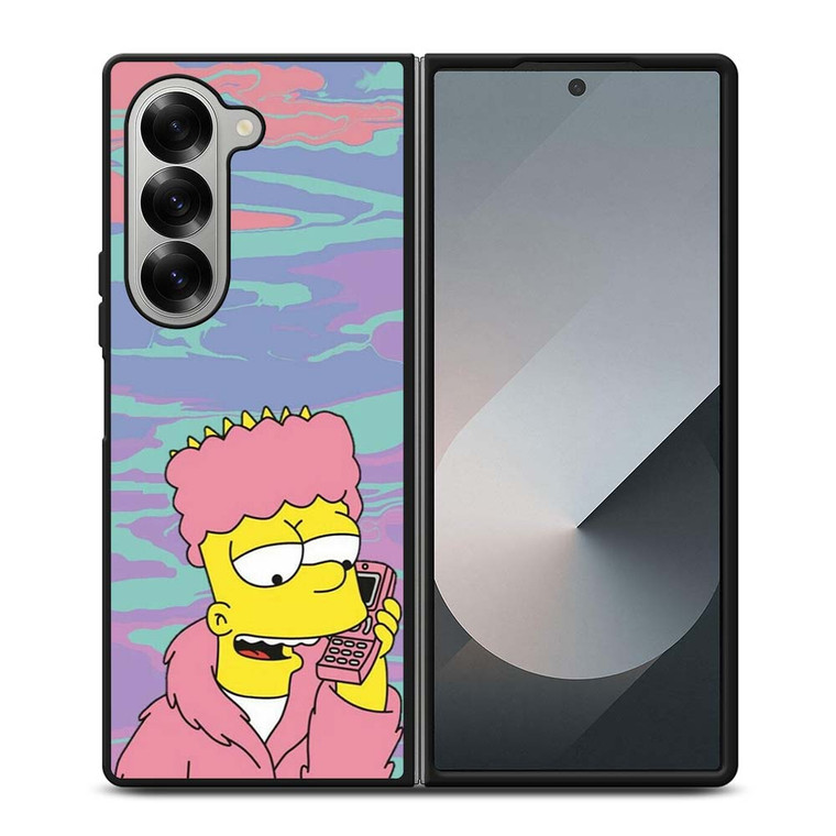 TIE DYE PATTERN BART SIMPSON Samsung Galaxy Z Fold 6 Case Cover