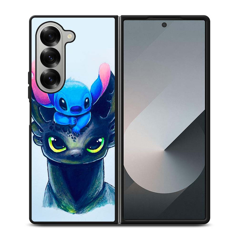 TOOTHLESS AND STITCH ART Samsung Galaxy Z Fold 6 Case Cover