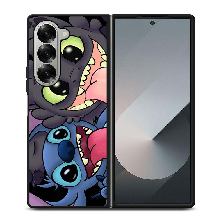 TOOTHLESS AND STITCH CARTOON Samsung Galaxy Z Fold 6 Case Cover