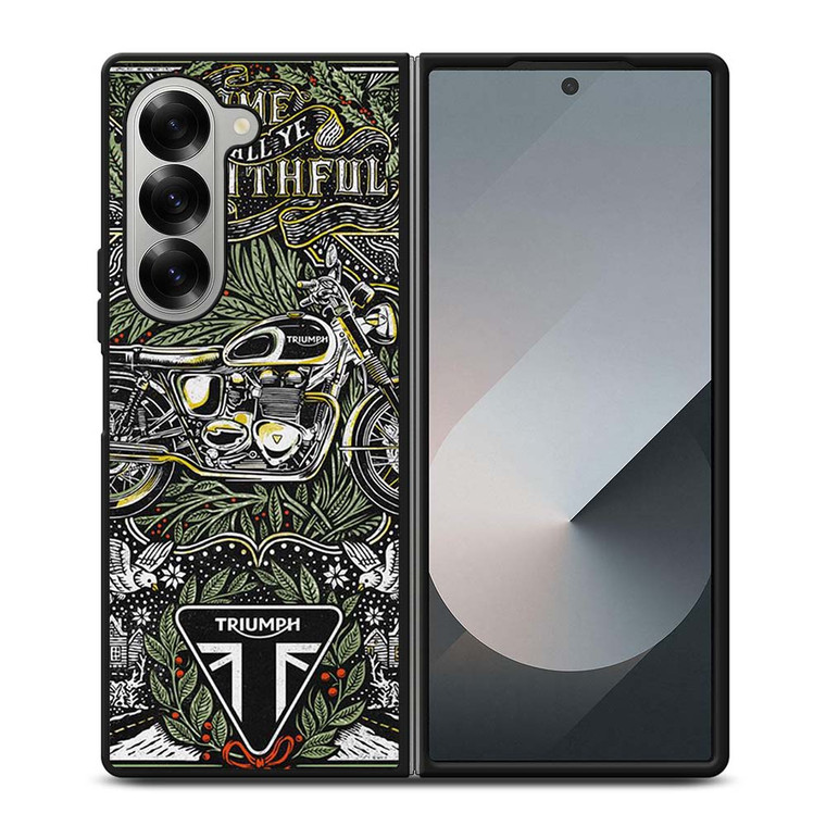 TRIUMPH MOTORCYCLE POSTER Samsung Galaxy Z Fold 6 Case Cover