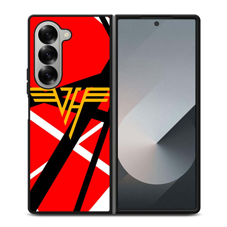 VAN HALLEN RED ABSTRACT LOGO Samsung Galaxy Z Fold 6 Case Cover