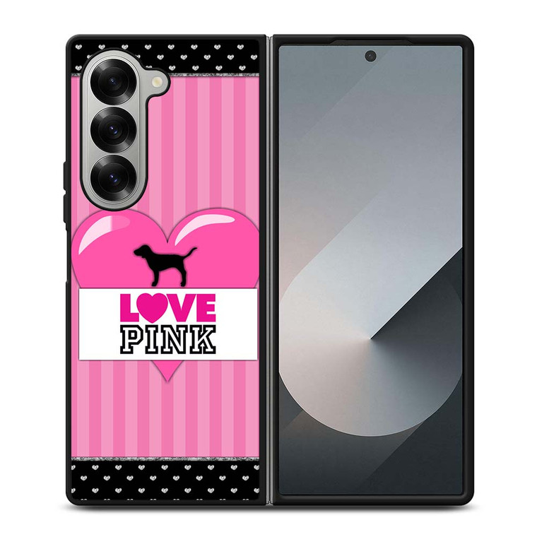 VICTORIA'S SECRET PINK LOVE Samsung Galaxy Z Fold 6 Case Cover
