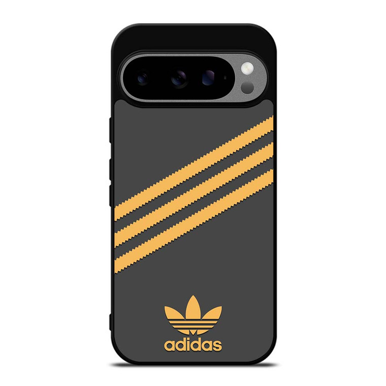 ADIDAS ORIGINALS STRIPES BLACK ORANGE Google Pixel 9 Pro XL Case Cover