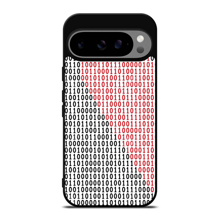 BINARY CODE HALF HEART PATTERN Google Pixel 9 Pro XL Case Cover