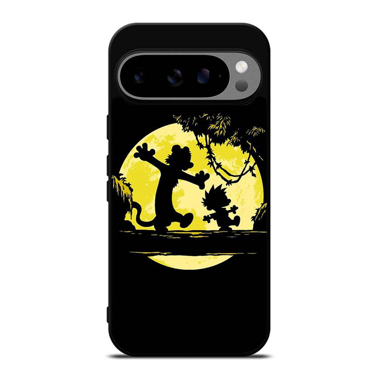 CALVIN AND HOBBES BLACK CARTOON Google Pixel 9 Pro XL Case Cover
