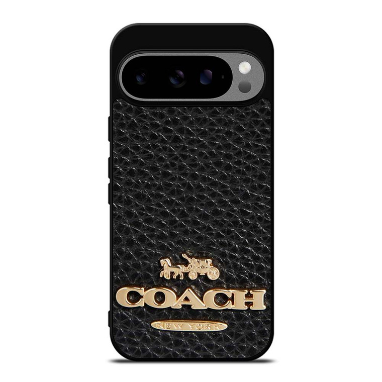COACH NEW YORK BLACK LEATHER 2 Google Pixel 9 Pro XL Case Cover