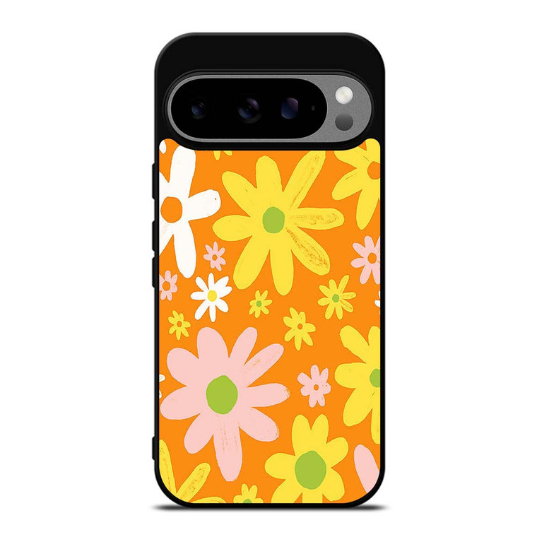 FLOWER POWER ORANGE PATTERN Google Pixel 9 Pro XL Case Cover