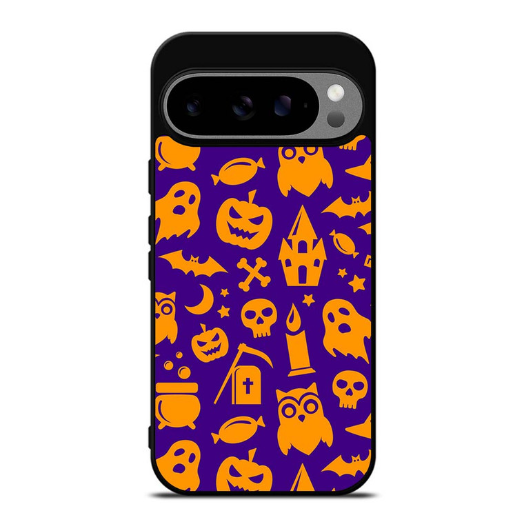 HAPPY HALLOWEEN PURPLE PATTERN Google Pixel 9 Pro XL Case Cover
