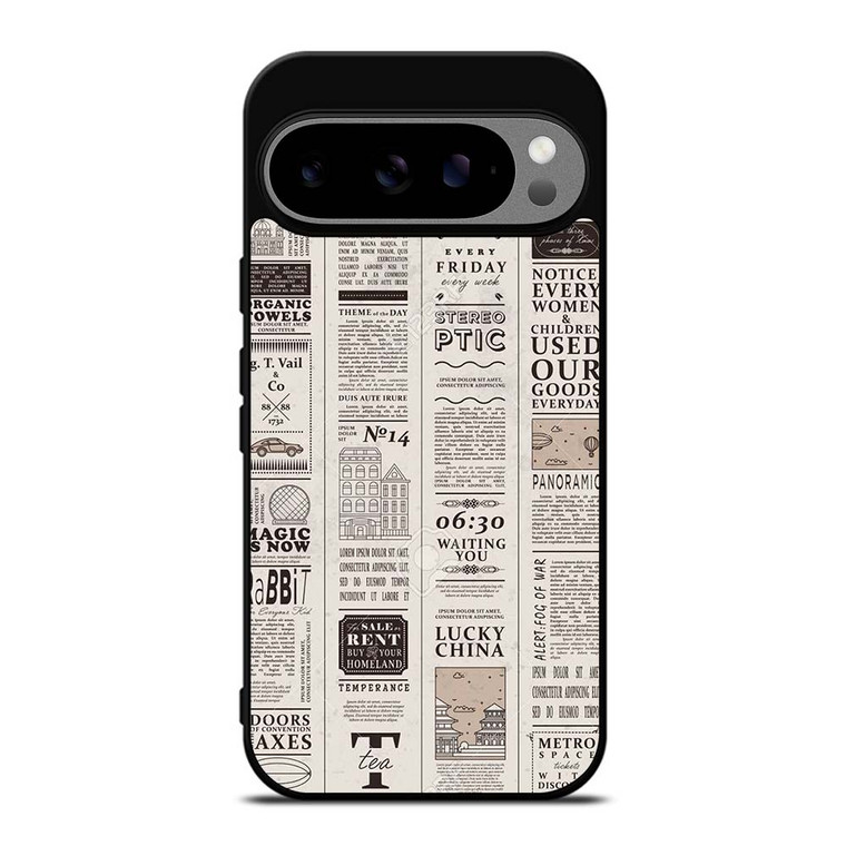 OLD NEWSPAPER PATTERN Google Pixel 9 Pro XL Case Cover