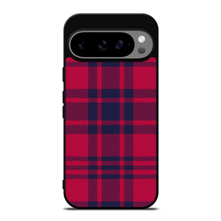 RED BLUE TARTAN PLAID PATTERN Google Pixel 9 Pro XL Case Cover