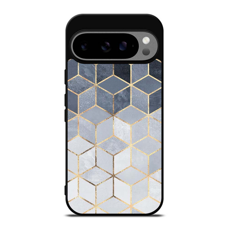 SOFT BLUE GRADIENT CUBES Google Pixel 9 Pro XL Case Cover