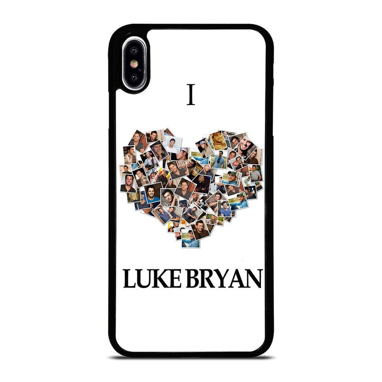 I LOVE LUKE BRYAN COLLAGE iPhone XS Max Case Cover