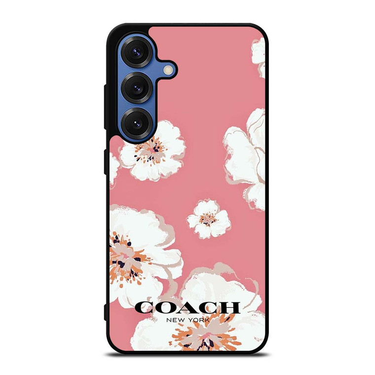COACH NEW YORK PINK FLOWER Samsung Galaxy S25 Case Cover