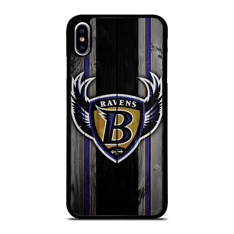 BALTIMORE RAVENS WOODEN LOGO iPhone XS Max Case Cover