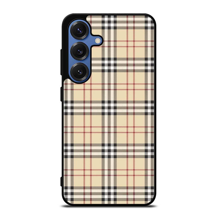 CREAM TARTAN PATTERN Samsung Galaxy S25 Case Cover