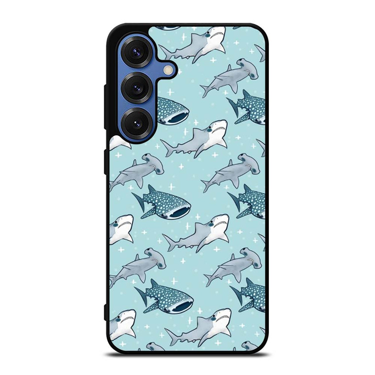 CUTE SHARK PATTERN Samsung Galaxy S25 Case Cover