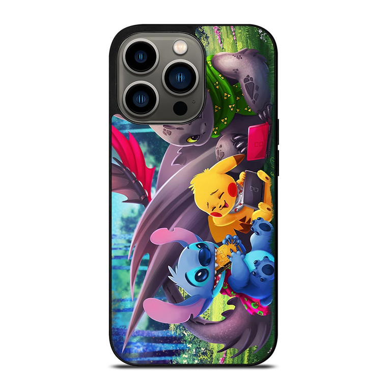 TOOTHLESS STITCH PIKACHU iPhone 13 Pro Case Cover