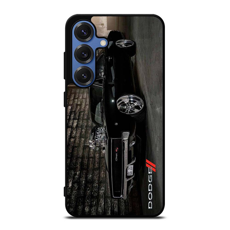 DODGE CHARGER BLACK CAR Samsung Galaxy S25 Case Cover