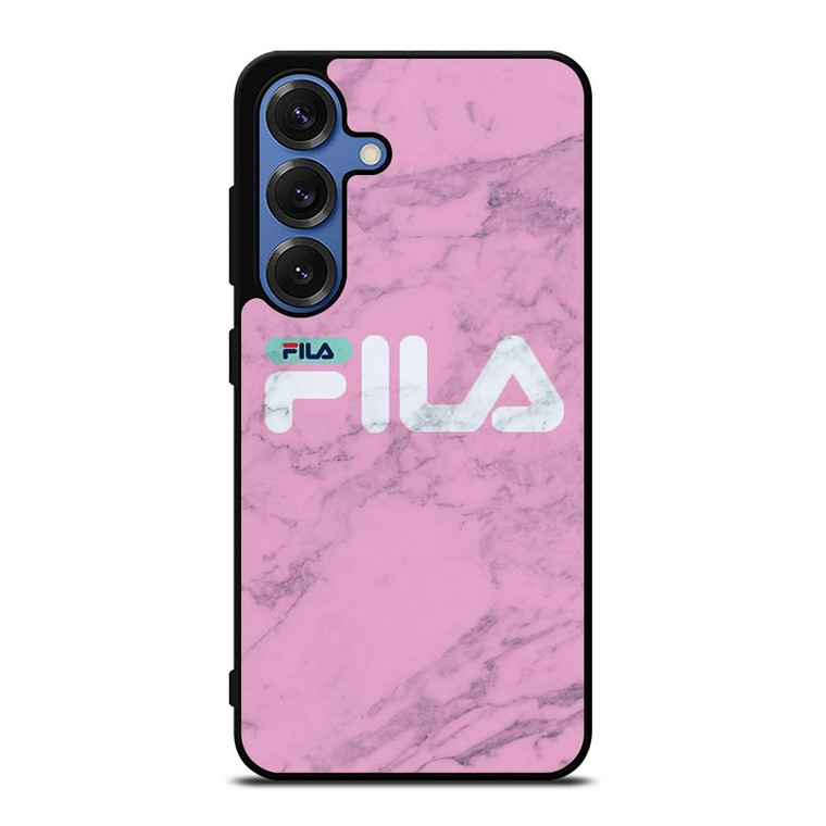 FILA SPORT PINK MARBLE LOGO Samsung Galaxy S25 Case Cover
