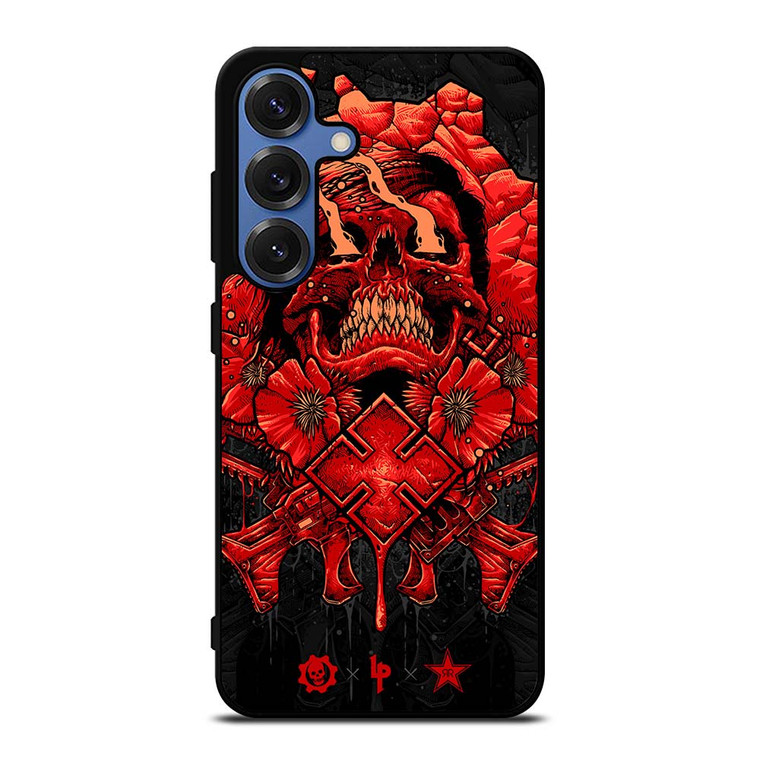 GEARS OF WAR SKULL RED Samsung Galaxy S25 Case Cover GEARS OF WAR SKULL RED Samsung Galaxy S25 Case Cover