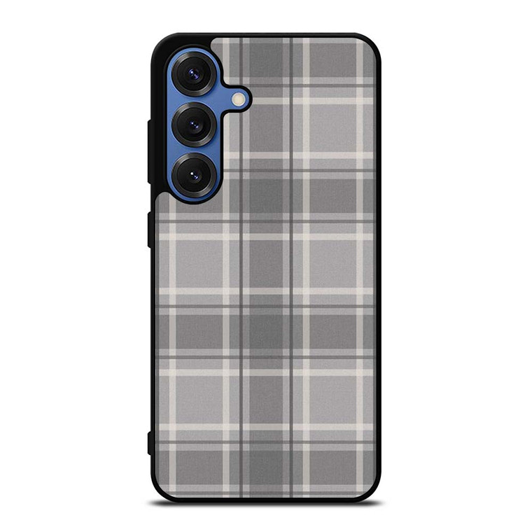 GREY TARTAN PLAID PATTERN Samsung Galaxy S25 Case Cover