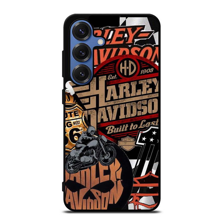 HARLEY DAVIDSON MOTORCYCLE LOGO COLLAGE Samsung Galaxy S25 Case Cover