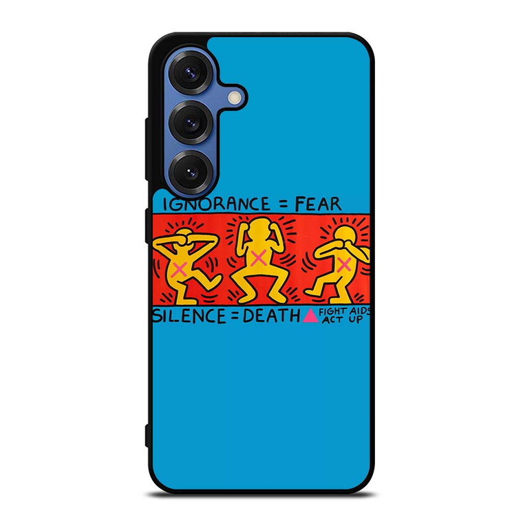 KEITH HARING FIGHT AIDS Samsung Galaxy S25 Case Cover