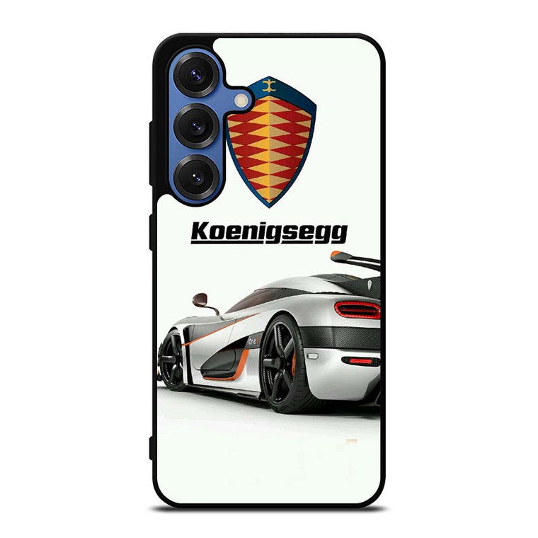 KOENIGSEGG WHITE CAR LOGO Samsung Galaxy S25 Case Cover