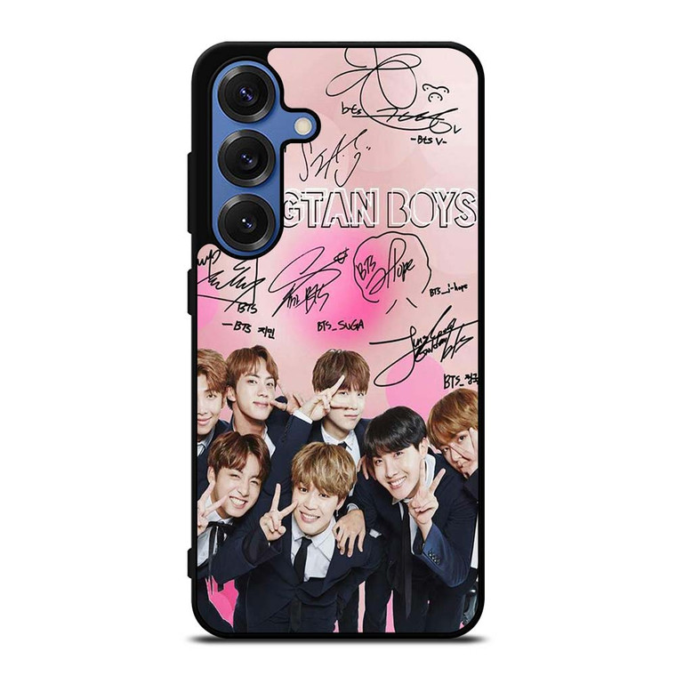 KPOP BTS LOVE PINK SIGNATURE Samsung Galaxy S25 Case Cover