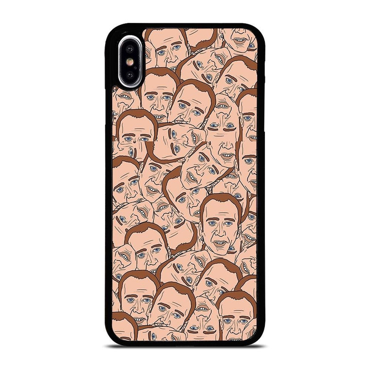 NICOLAS CAGE CARTOON COLLAGE iPhone XS Max Case Cover
