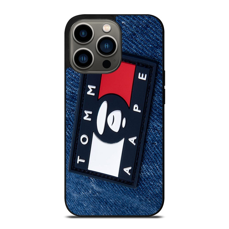 TOMMY HILFIGER JEANS BAPE APE iPhone 13 Pro Case Cover
