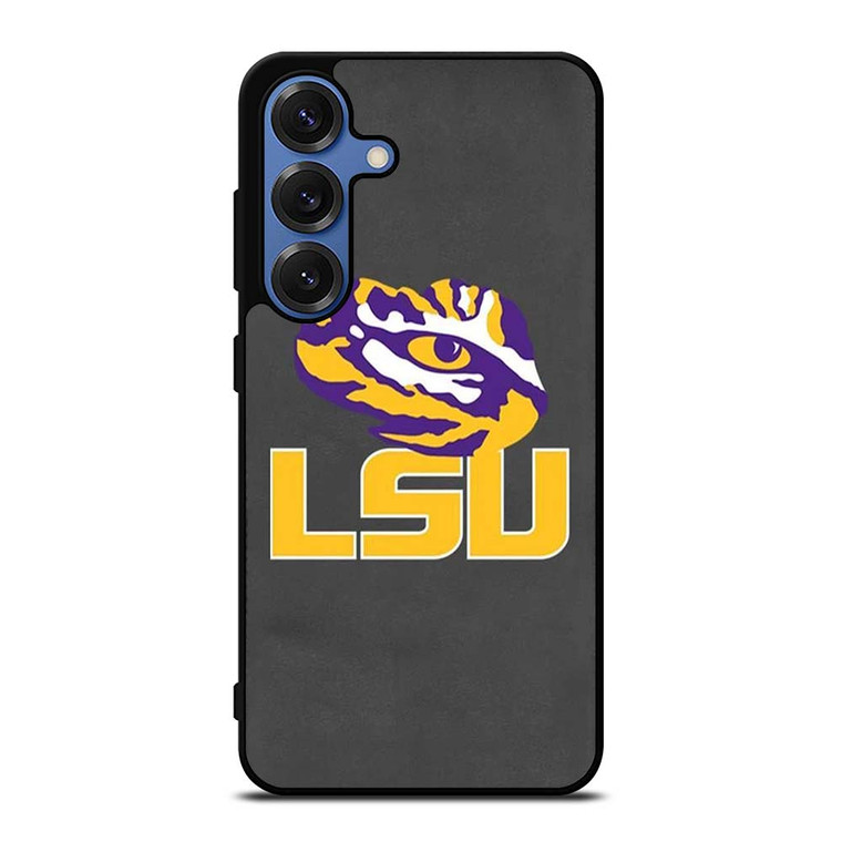LSU TIGERS LEATHER LOGO Samsung Galaxy S25 Case Cover