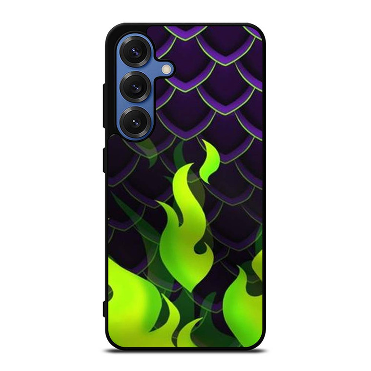 MALEFICENT GREEN FLAMES PATTERN Samsung Galaxy S25 Case Cover