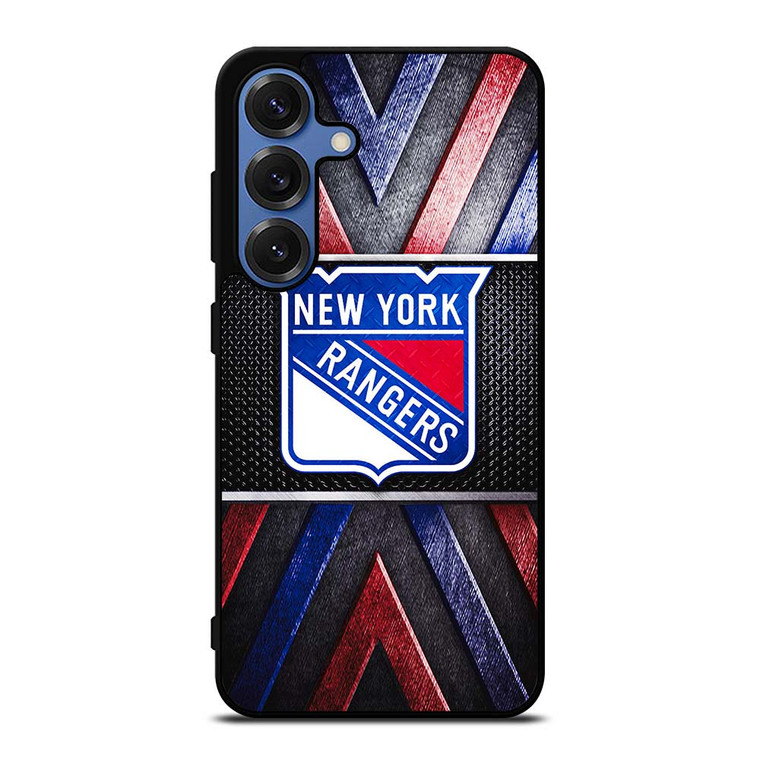 NEW YORK RANGERS NHL METAL LOGO Samsung Galaxy S25 Case Cover