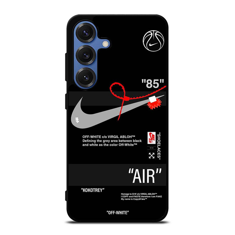 NIKE SHOES X OFF WHITE BLACK 85 Samsung Galaxy S25 Case Cover